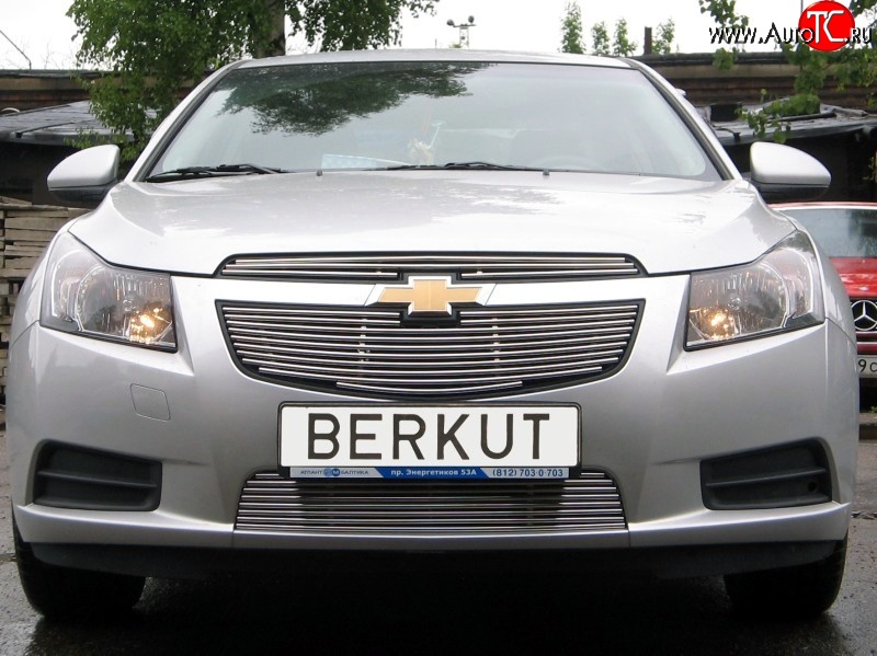 4 399 р. Декоративная вставка воздухозаборника Berkut Chevrolet Cruze J300 седан рестайлинг (2012-2015)  с доставкой в г. Таганрог