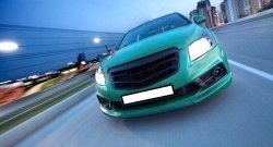 3 529 р. Радиаторная решётка (дорестайлинг) Sport v2 Chevrolet Cruze J300 седан дорестайлинг (2009-2012) (Неокрашенная)  с доставкой в г. Таганрог. Увеличить фотографию 4