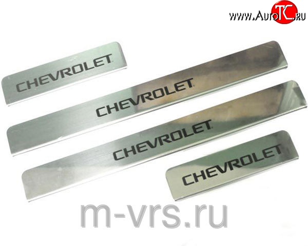 649 р. Накладки на порожки автомобиля M-VRS (нанесение надписи методом окраски) Chevrolet Cruze J305 хэтчбек дорестайлинг (2009-2012)  с доставкой в г. Таганрог