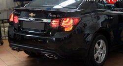 3 589 р. Диффузор заднего бампера Sport  Chevrolet Cruze  J300 (2009-2012) седан дорестайлинг (Глянец под окраску, Неокрашенный)  с доставкой в г. Таганрог. Увеличить фотографию 7