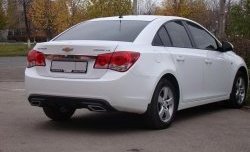 3 589 р. Диффузор заднего бампера Sport  Chevrolet Cruze  J300 (2009-2012) седан дорестайлинг (Глянец под окраску, Неокрашенный)  с доставкой в г. Таганрог. Увеличить фотографию 2