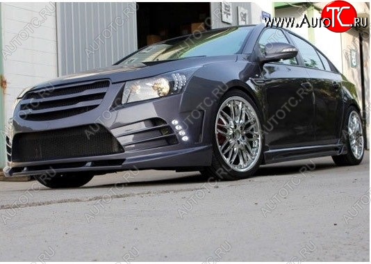 9 299 р. Передний бампер MYRIDE STYLE Chevrolet Cruze J300 седан рестайлинг (2012-2015) (Неокрашенный)  с доставкой в г. Таганрог