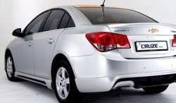 4 199 р. Пороги накладки Extrime Chevrolet Cruze J300 седан дорестайлинг (2009-2012) (Неокрашенные)  с доставкой в г. Таганрог. Увеличить фотографию 2