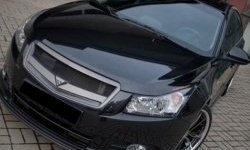 2 999 р. Решётка радиатора Road Runs style Chevrolet Cruze J300 седан дорестайлинг (2009-2012) (Неокрашенная)  с доставкой в г. Таганрог. Увеличить фотографию 2