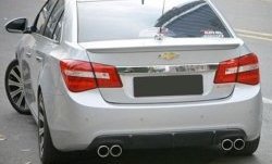 2 999 р. Лип спойлер CT Chevrolet Cruze J300 седан дорестайлинг (2009-2012) (Неокрашенный)  с доставкой в г. Таганрог. Увеличить фотографию 2