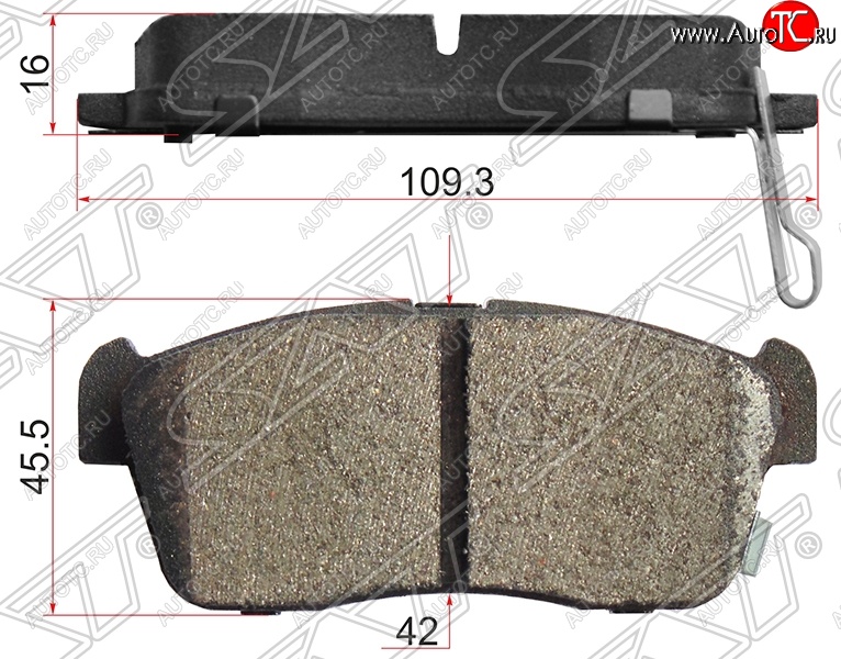 1 099 р. Колодки тормозные SAT (передние)  Toyota Passo  1 (2004-2010)  с доставкой в г. Таганрог