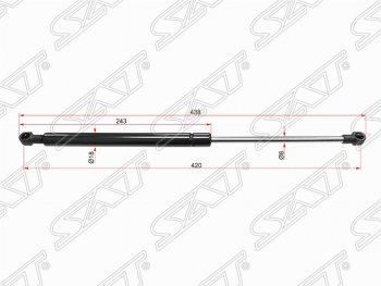 Упор капота SAT (газовый) Chevrolet (Шевролет) Epica (Эпика)  V250 (2006-2012) V250