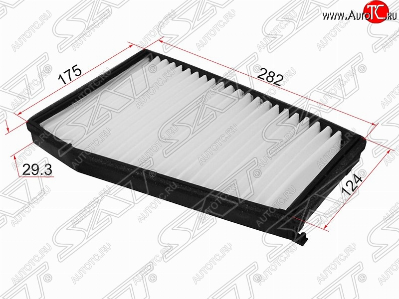 389 р. Фильтр салонный SAT (282х175/124х29.3 mm)  Chevrolet Epica  V250 - Evanda  с доставкой в г. Таганрог