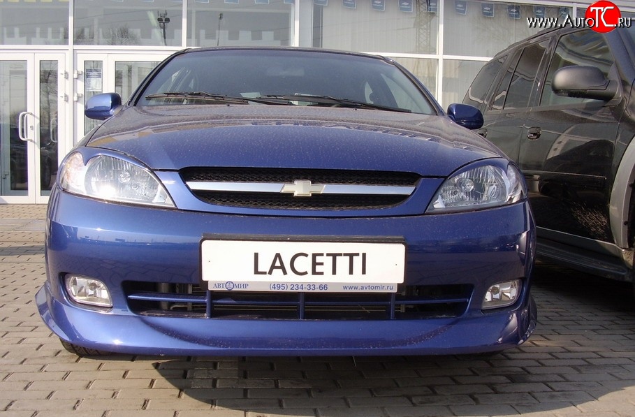 3 579 р. Накладка переднего бампера ATL  Chevrolet Lacetti  хэтчбек (2002-2013) (Неокрашенная)  с доставкой в г. Таганрог