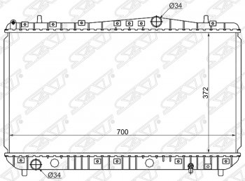 Радиатор двигателя SAT (пластинчатый, 1.4/1.6/1.8, МКПП) Chevrolet (Шевролет) Lacetti (Лачетти) ( седан,  универсал,  хэтчбек) (2002-2013),  Rezzo (Реззо) (2000-2008), Daewoo (Даеву) Gentra (Джентоа) ( KLAS) (2012-2024),  Nubira (Нубира)  J150 (2000-2002), Suzuki (Сузуки) Forenza (Форенза) (2004-2008)