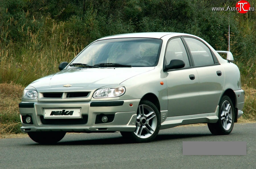 4 049 р. Пороги накладки Nika Chevrolet Lanos T100 седан (2002-2017) (Неокрашенные)  с доставкой в г. Таганрог