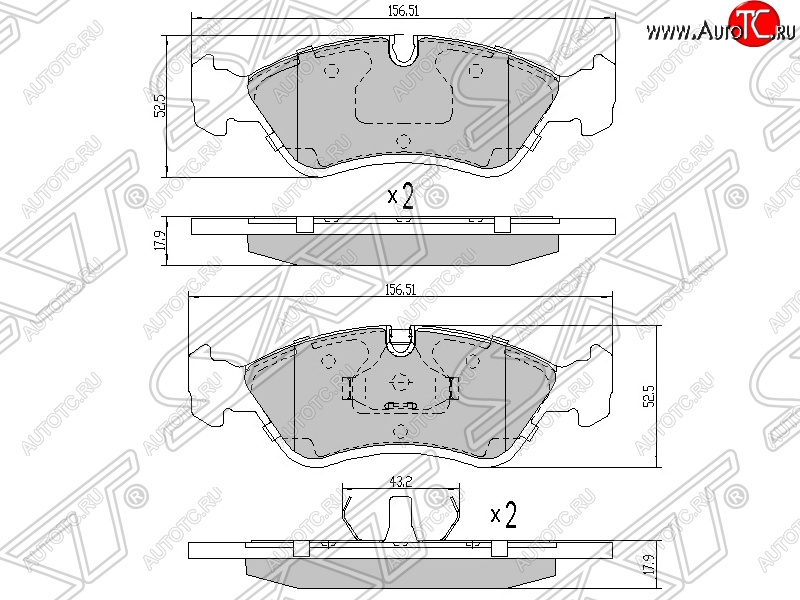 1 199 р. Колодки тормозные SAT (передние) Daewoo Nexia дорестайлинг (1995-2008)  с доставкой в г. Таганрог