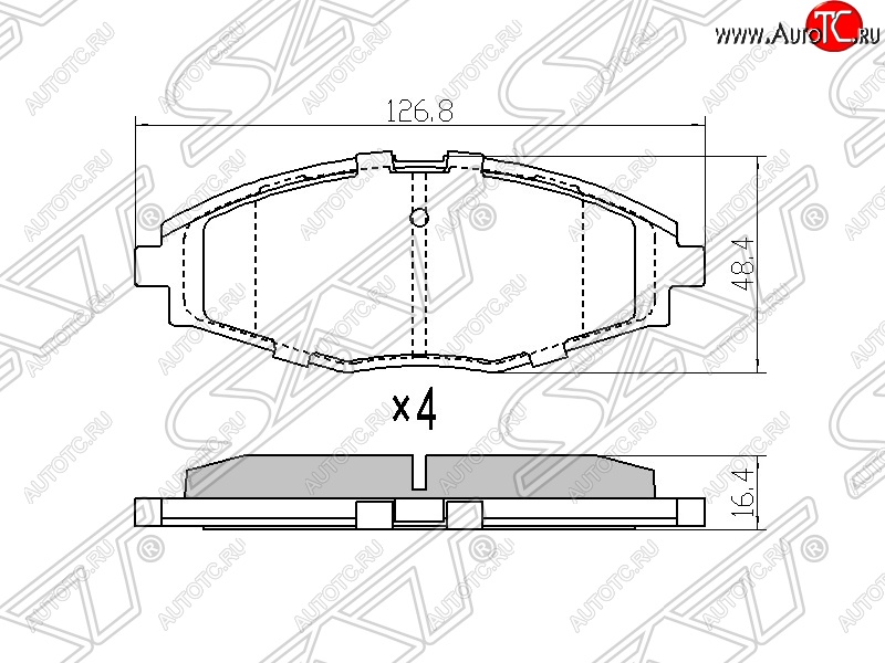 969 р. Колодки тормозные SAT (для диска 236 mm) Chevrolet Lanos T100 седан (2002-2017)  с доставкой в г. Таганрог