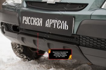 1 049 р. Защитная сетка решетки переднего бампера RA  Chevrolet Niva  2123 (2009-2020), Лада 2123 (Нива Шевроле) (2009-2021)  с доставкой в г. Таганрог. Увеличить фотографию 2