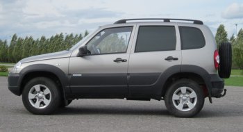 9 399 р. Рейлинги крыши АПС  Chevrolet Niva  2123 (2002-2020), Лада 2123 (Нива Шевроле) (2002-2021), Лада Нива Трэвел (2021-2025) (Черные, без поперечин)  с доставкой в г. Таганрог. Увеличить фотографию 2