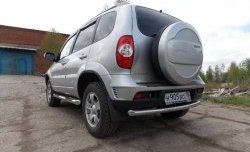 13 249 р. Защита заднего бампера (Ø63 мм, нержавейка, Bertone) SLITKOFF  Chevrolet Niva  2123 (2009-2020), Лада 2123 (Нива Шевроле) (2009-2021)  с доставкой в г. Таганрог. Увеличить фотографию 5