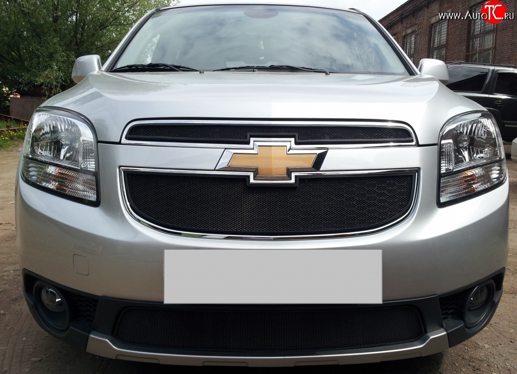 1 469 р. Сетка воздухозаборника переднего бампера Russtal  Chevrolet Orlando (2011-2018)  с доставкой в г. Таганрог