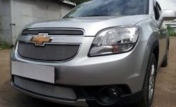 1 539 р. Сетка воздухозаборника переднего бампера Russtal  Chevrolet Orlando (2011-2018) (хром)  с доставкой в г. Таганрог. Увеличить фотографию 2