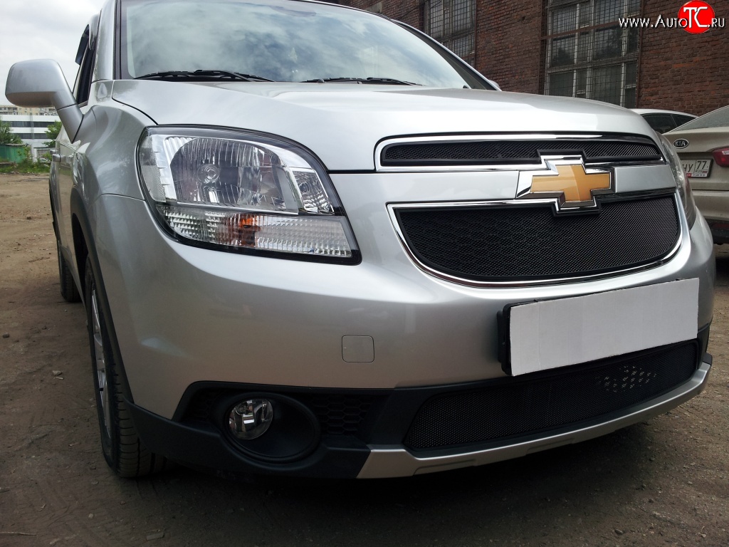 1 469 р. Сетка в решетку радиатора (нижняя) Russtal  Chevrolet Orlando (2011-2018) (черная)  с доставкой в г. Таганрог