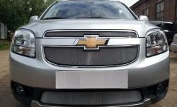 1 449 р. Сетка в решетку радиатора (верхняя) Russtal  Chevrolet Orlando (2011-2018) (хром)  с доставкой в г. Таганрог. Увеличить фотографию 2