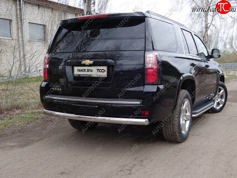 26 999 р. Защита заднего бампера (овальная) ТСС 75х42 мм  Chevrolet Tahoe  K2UC (2014-2021)  с доставкой в г. Таганрог