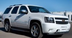 27 699 р. Защита переднего бампера (2 трубыØ76 и 42 мм, нержавейка) SLITKOFF  Chevrolet Tahoe  GMT900 (2006-2013) 5 дв.  с доставкой в г. Таганрог. Увеличить фотографию 4