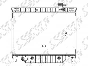 Радиатор двигателя SAT (пластинчатый) Chevrolet Trailblazer GMT360 дорестайлинг (2001-2006)