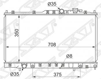 Радиатор двигателя SAT (пластинчатый, на coupe) Mitsubishi Eclipse (1999-2005)