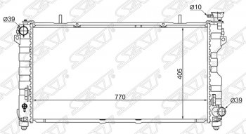 7 599 р. Радиатор двигателя SAT (трубчатый, 2.4, МКПП/АКПП)  Chrysler Voyager  RG минивэн (2000-2004), Dodge Caravan (2000-2007)  с доставкой в г. Таганрог. Увеличить фотографию 1