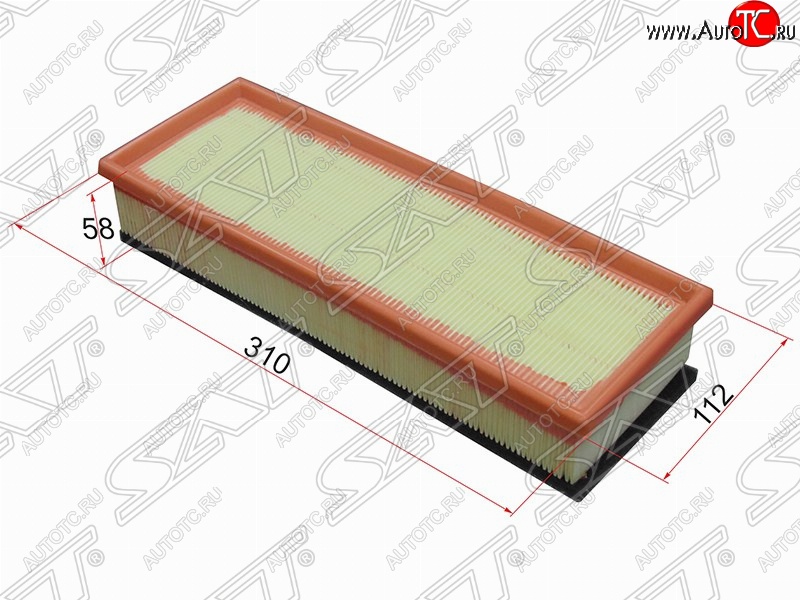 399 р. Фильтр воздушный двигателя SAT (310х112х58 mm)  CITROEN Berlingo (B9), C2, C3 (FC/FN,  дорестайлинг), C3 Picasso (рестайлинг), C4, C4 picasso (UD), Peugeot 1007, 207 (WK,  WA,  WC), 307 (универсал,  хэтчбэк 3 дв.,  хэтчбэк 5 дв.), 308 (T7), Partner (Tepee)  с доставкой в г. Таганрог