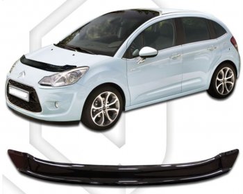 Дефлектор капота CA-Plastiс CITROEN (Ситроен) C3 (С3)  дорестайлинг (2009-2015) дорестайлинг