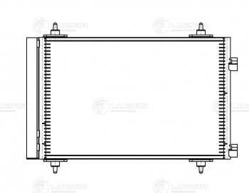 7 299 р. Радиатор кондиционера на LUZAR (1.6i / 1.4i / 2.0i / 2.0HDi) CITROEN C4 B7 седан рестайлинг (2015-2022)  с доставкой в г. Таганрог. Увеличить фотографию 3