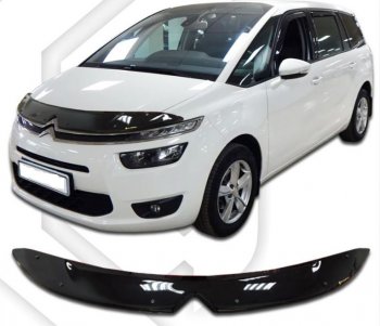 Дефлектор капота CA-Plastiс CITROEN (Ситроен) C4 picasso (С4)  3D (2014-2018) 3D минивэн дорестайлинг, минивэн рестайлинг