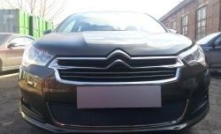 1 469 р. Сетка на бампер (седан) Russtal (черная)  CITROEN C4  B7 (2011-2018) хэтчбэк 5 дв.  с доставкой в г. Таганрог. Увеличить фотографию 3