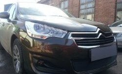 1 469 р. Сетка на бампер (седан) Russtal (черная)  CITROEN C4  B7 (2011-2018) хэтчбэк 5 дв.  с доставкой в г. Таганрог. Увеличить фотографию 4