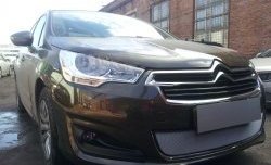 1 539 р. Сетка на бампер (седан) Russtal (хром)  CITROEN C4  B7 (2011-2018) хэтчбэк 5 дв.  с доставкой в г. Таганрог. Увеличить фотографию 5