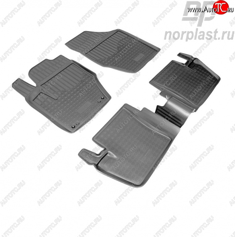 2 479 р. Комплект ковриков в салон Norplast Unidec  CITROEN C4  B7 (2013-2022), Peugeot 408 (2015-2022) (Цвет: черный)  с доставкой в г. Таганрог