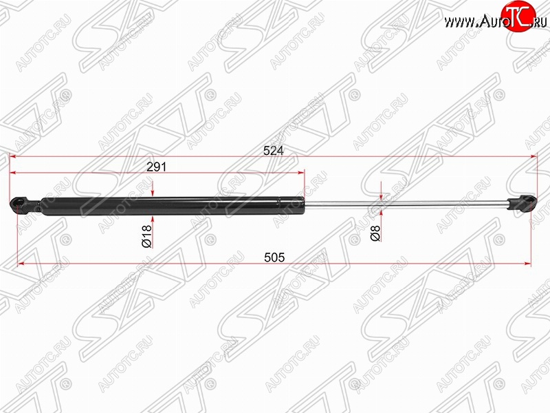 629 р. Газовый упор капота SAT CITROEN C5 X40,DC лифтбэк дорестайлинг (2000-2004)  с доставкой в г. Таганрог