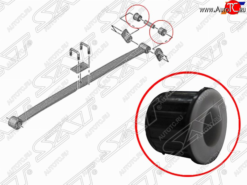 319 р. Сайлентблок серьги рессоры SAT  CITROEN Jumper  250 (2006-2014), Fiat Ducato  250 (2006-2014), Peugeot Boxer  250 (2006-2014)  с доставкой в г. Таганрог