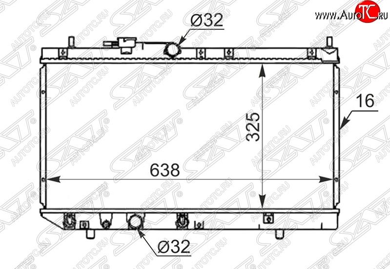 6 849 р. Радиатор двигателя SAT (пластинчатый, МКПП/АКПП)  Daihatsu Pyzar (1996-2002)  с доставкой в г. Таганрог