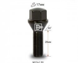 130 р. Колёсный болт длиной 28 мм Вектор M12 1.5 28 (под гаечный ключ (пос.место: конус)) M12 1.5 28 под гаечный ключ (пос.место: конус)    с доставкой в г. Таганрог. Увеличить фотографию 1