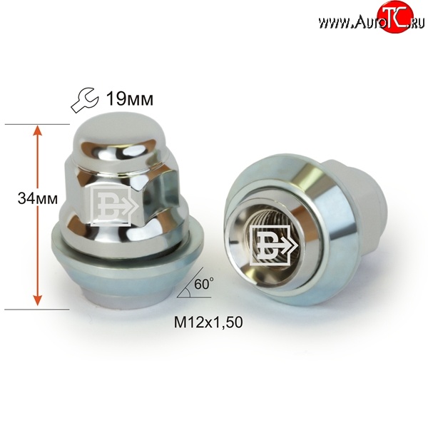 172 р. Колёсная гайка Вектор M12 1.5    с доставкой в г. Таганрог