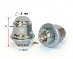 144 р. Колёсная гайка Вектор M12 1.25    с доставкой в г. Таганрог. Увеличить фотографию 1