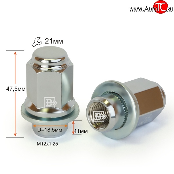 169 р. Колёсная гайка Вектор M12 1.25    с доставкой в г. Таганрог