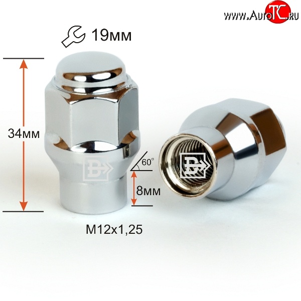 96 р. Колёсная гайка Вектор M12 1.25    с доставкой в г. Таганрог