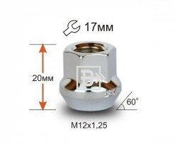 Колёсная гайка Вектор M12 1.25 ВИС 2349 бортовой грузовик дорестайлинг (2012-2018) 