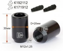 96 р. Колёсная гайка Вектор M12 1.25    с доставкой в г. Таганрог. Увеличить фотографию 1