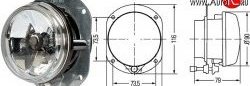 4 549 р. Универсальная противотуманная фара 90 мм HELLA 1N0 008 582-007 Chery Tiggo 8 (T18) рестайлинг (2019-2025) (Без пыльника)  с доставкой в г. Таганрог. Увеличить фотографию 2