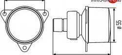 2 699 р. Модуль поворотника серый 55 мм HELLA 2BA-008-221-041 Nissan Serena 2 (2001-2005)  с доставкой в г. Таганрог. Увеличить фотографию 2