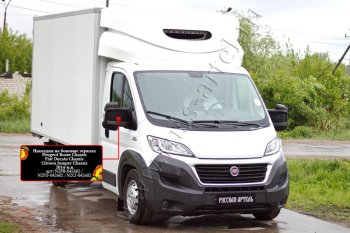 1 089 р. Накладки на боковые зеркала (шагрень) RA  Fiat Ducato  290 (2014-2024) (Неокрашенные)  с доставкой в г. Таганрог. Увеличить фотографию 4